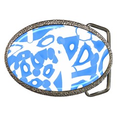 Blue Summer Design Belt Buckles by Valentinaart