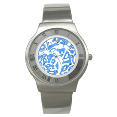 Blue Summer Design Stainless Steel Watch by Valentinaart