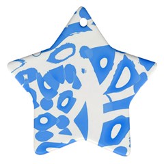 Blue Summer Design Star Ornament (two Sides)  by Valentinaart