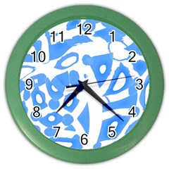 Blue Summer Design Color Wall Clocks by Valentinaart