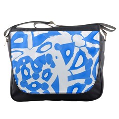 Blue Summer Design Messenger Bags by Valentinaart