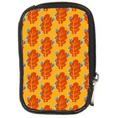 Bugs Eat Autumn Leaf Pattern Compact Camera Cases by CreaturesStore