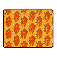 Bugs Eat Autumn Leaf Pattern Fleece Blanket (small) by CreaturesStore