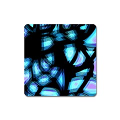 Blue Light Square Magnet by Valentinaart