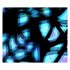 Blue Light Double Sided Flano Blanket (small)  by Valentinaart