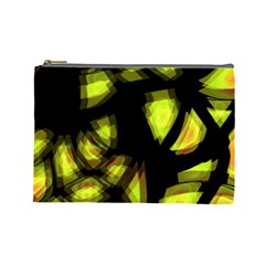 Yellow Light Cosmetic Bag (large)  by Valentinaart