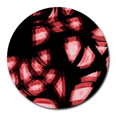 Red Light Round Mousepads by Valentinaart