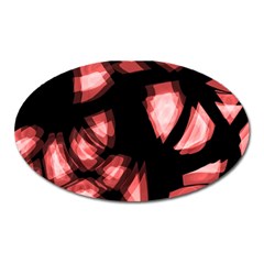 Red Light Oval Magnet by Valentinaart