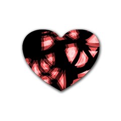 Red Light Rubber Coaster (heart)  by Valentinaart