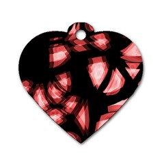 Red Light Dog Tag Heart (two Sides) by Valentinaart