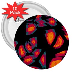 Hot, hot, hot 3  Buttons (10 pack) 