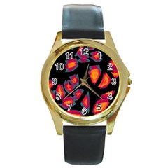 Hot, hot, hot Round Gold Metal Watch