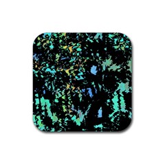 Colorful Magic Rubber Coaster (square)  by Valentinaart