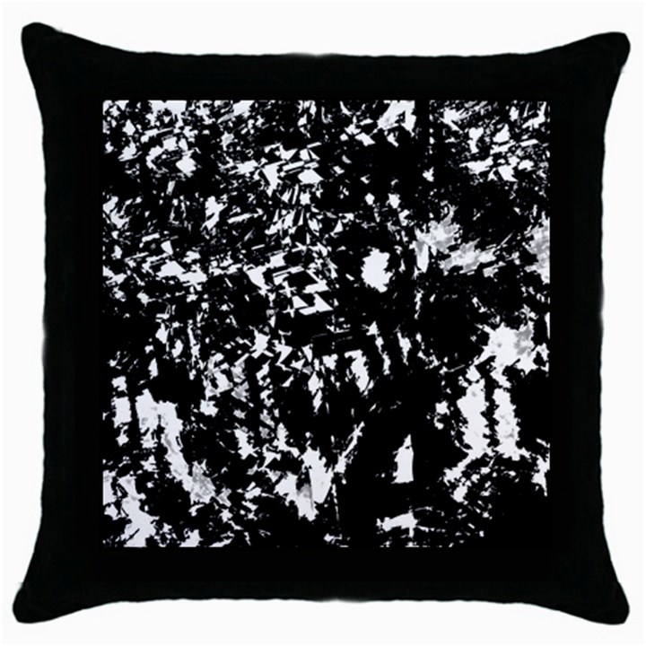 Black and white miracle Throw Pillow Case (Black)