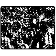 Black and white miracle Fleece Blanket (Medium) 