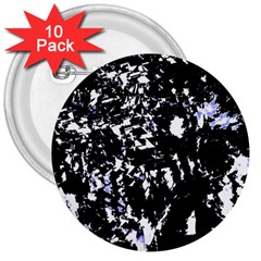 Little bit of blue 3  Buttons (10 pack) 