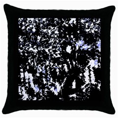 Little bit of blue Throw Pillow Case (Black)