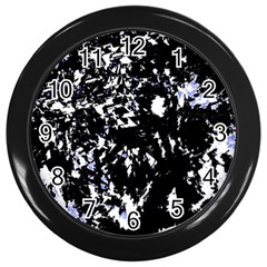 Little bit of blue Wall Clocks (Black)