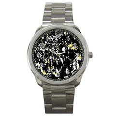 Little Bit Of Yellow Sport Metal Watch by Valentinaart