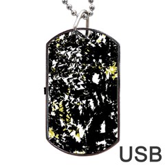 Little Bit Of Yellow Dog Tag Usb Flash (one Side) by Valentinaart