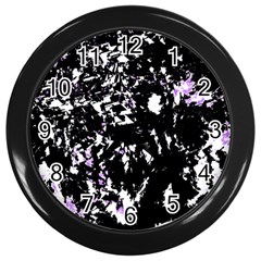 Little Bit Of Purple Wall Clocks (black) by Valentinaart