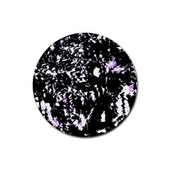 Little Bit Of Purple Rubber Coaster (round)  by Valentinaart