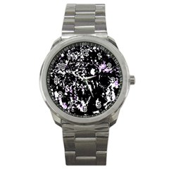 Little Bit Of Purple Sport Metal Watch by Valentinaart