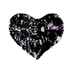 Little Bit Of Purple Standard 16  Premium Heart Shape Cushions by Valentinaart