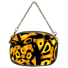 Yellow Design Chain Purses (two Sides)  by Valentinaart