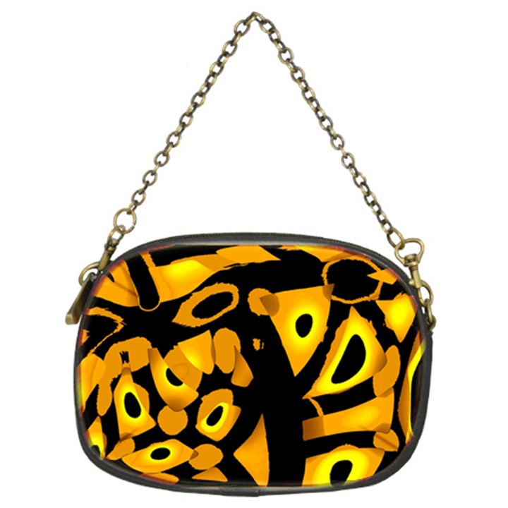 Yellow design Chain Purses (Two Sides) 