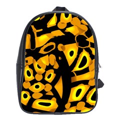 Yellow Design School Bags(large)  by Valentinaart