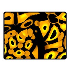 Yellow Design Fleece Blanket (small) by Valentinaart