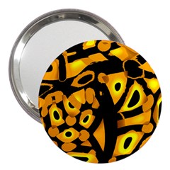 Yellow Design 3  Handbag Mirrors by Valentinaart