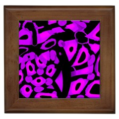 Purple Design Framed Tiles by Valentinaart