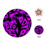 Purple design Playing Cards (Round)  Front