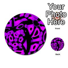 Purple Design Multi-purpose Cards (round)  by Valentinaart