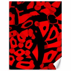 Red Design Canvas 18  X 24  