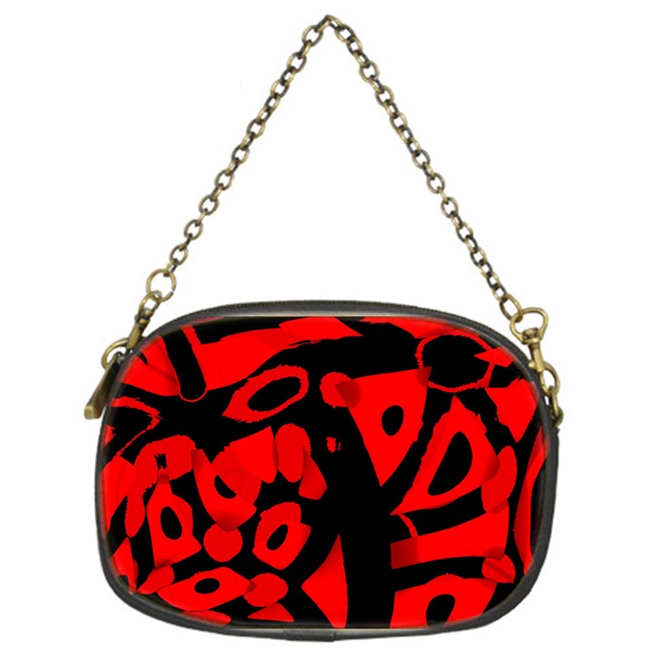 Red design Chain Purses (One Side) 