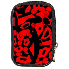 Red Design Compact Camera Cases by Valentinaart