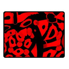 Red Design Fleece Blanket (small) by Valentinaart