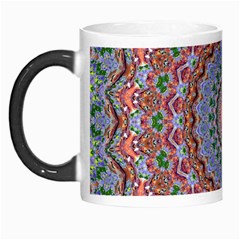 Abstract Painting Mandala Salmon Blue Green Morph Mugs by EDDArt