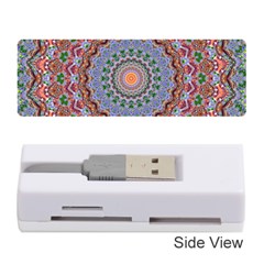 Abstract Painting Mandala Salmon Blue Green Memory Card Reader (stick)  by EDDArt