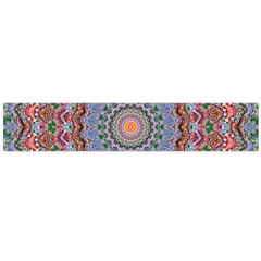 Abstract Painting Mandala Salmon Blue Green Flano Scarf (large)