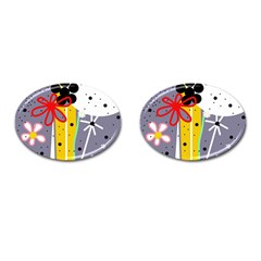 Flowers Cufflinks (oval) by Valentinaart