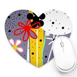 Flowers Heart Mousepads Front