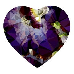 Purple Abstract Geometric Dream Ornament (heart) 