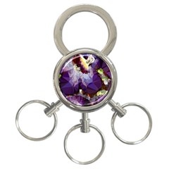 Purple Abstract Geometric Dream 3-ring Key Chains by DanaeStudio