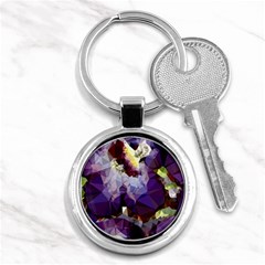 Purple Abstract Geometric Dream Key Chains (round)  by DanaeStudio