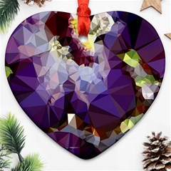 Purple Abstract Geometric Dream Heart Ornament (2 Sides)