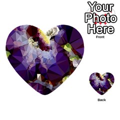 Purple Abstract Geometric Dream Multi-purpose Cards (heart) 